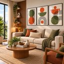 Ver imagem 2 de Quadro Decorativo Abstrato Elemento Harmonia Moldura Premium:Moldura Preta/60x90 com Vidro Acrílico