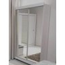 Sapateira de Espelhos Luz Led Magia Móveis Diamante Branco - 8