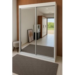 Sapateira de Espelhos Luz Led Magia Móveis Diamante Branco - 4