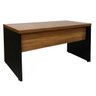 Mesa Escritório 1,70x0,70M - sem Gavetas - Webstart- Nogal Sevilha/Preto - 21403 - 1