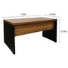 Mesa Escritório 1,70x0,70M - sem Gavetas - Webstart- Nogal Sevilha/Preto - 21403 - 4