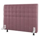 Ver imagem 1 de Cabeceira Cama Box Casal Queen Size Dahlia 160cm Com Frame Veludo Rosê - Desk Design