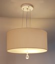 Ver imagem 2 de Lustre Pendente Com Cristal Cúpula Cáqui 30x15 2E27