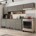 Ver imagem 2 de Cozinha (com Balcão com Tampo) 9 Portas 1 Gaveta Line Gris/gris/cp-freijo - Ssx Multicoisas