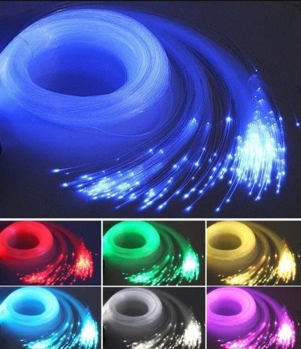 Kit Céu Estrelado De Fibra Ótica Rgb Multicor 300 Pontos - 10