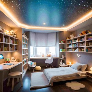 Kit Céu Estrelado de Fibra Ótica Rgb Multicor 300 Pontos