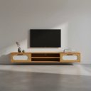 Ver imagem 5 de Rack Grande para Tv 100% Mdf com Nicho e 2 Gavetas Telinha:nature