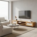Ver imagem 2 de Rack Grande para Tv 100% Mdf com Nicho e 2 Gavetas Telinha:nature