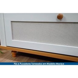 Estante P/sala até 70 Pol Lavanda 100% Mdf C/pés 185x180cm Off White/nature - Permóbili - 3