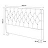 Cabeceira Cama Box Casal Lylla 140cm Capitonê com Frame Suede Cinza - Desk Design - 4