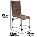 Ver imagem 3 de Cadeira Haiti em Alumínio Fibra Sintética para Cozinha, Piscina, e Edícula Trama Original