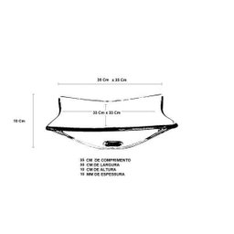Gabinete de Vidro 45cm para Banheiro Cuba Quadrada - Escócia-Verde - 4