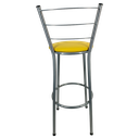 Ver imagem 2 de Kit 2 Banqueta Alta Prata Cozinha Gourmet Americana Balcão:amarelo
