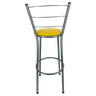Kit 2 Banqueta Alta Prata Cozinha Gourmet Americana Balcão:amarelo - 2