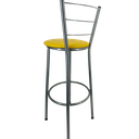 Ver imagem 3 de Kit 2 Banqueta Alta Prata Cozinha Gourmet Americana Balcão:amarelo