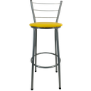 Ver imagem 4 de Kit 2 Banqueta Alta Prata Cozinha Gourmet Americana Balcão:amarelo