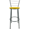 Kit 2 Banqueta Alta Prata Cozinha Gourmet Americana Balcão:amarelo - 4