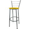 Kit 2 Banqueta Alta Prata Cozinha Gourmet Americana Balcão:amarelo - 5
