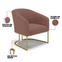 Ver imagem 3 de Cadeira Sala de Jantar Base Industrial Dourado Stella Veludo D03 - D’Rossi