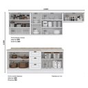 Ver imagem 2 de Cozinha Modulada Nova York 6 Peças Branco HP com Tampo Calcare – Henn