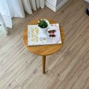Ver imagem 3 de Mesa Lateral Redonda com Pé Palito de Madeira Nozes