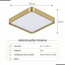 Ver imagem 2 de Plafon Viena Led Dourado 30w Acrílico Moderno Bivolt 30cm Luz Quente Fria e Neutra