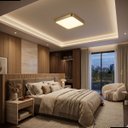 Ver imagem 5 de Plafon Viena Led Dourado 30w Acrílico Moderno Bivolt 30cm Luz Quente Fria e Neutra