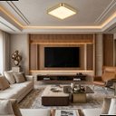 Ver mais imagens de Plafon Viena Led Dourado 30w Acrílico Moderno Bivolt 30cm Luz Quente Fria e Neutra