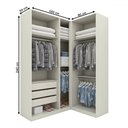 Ver imagem 3 de Guarda-roupa Solteiro Modulado Seletto 5 Portas 3 Gavetas Me28 Areia/jequitibá - Henn