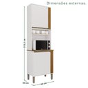 Ver imagem 3 de Armário Paneleiro Torre Quente Pérola Branco/Cinamomo