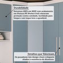 Ver imagem 4 de Quarto Modulado Queen de Canto com Guarda-roupas Maleiro e Cabeceira Alpes Master Luciane Móveis