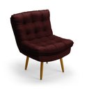 Ver imagem 1 de Poltrona Decorativa Nébula Z-002 Sued Bordô Aradecor
