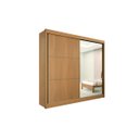 Ver imagem 1 de Guarda Roupa Casal com Espelho 2 Portas de Correr Titanium 100% Mdf D Doro Móveis - Cinamomo/off Whi