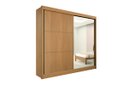 Ver imagem 1 de Guarda Roupa Casal com Espelho 2 Portas de Correr Titanium 100% Mdf D Doro Móveis - Cinamomo/off Whi