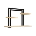 Ver imagem 1 de Nicho Industrial Bali para Organização e Decoração de Espaços Elegantes Ferro Preto Tampo Off White