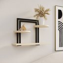 Ver imagem 3 de Nicho Industrial Bali para Organização e Decoração de Espaços Elegantes Ferro Preto Tampo Off White