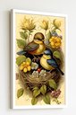 Ver imagem 2 de Quadro Decorativo Pássaros Ninho Fruta Flores - 70x50cm:moldura Preta
