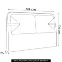 Ver imagem 4 de Cabeceira Cama Queen 160cm Nalu Sintético Caramelo/Creme Z37 - Mpozenato