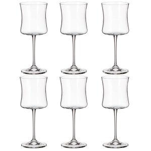 Jogo de 6 Tacas para Vinho Tinto Buteo em Cristal Ecologico 350ml A21,7cm Bohemia 58730