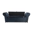 Ver imagem 5 de RECAMIER PUFF BAÚ SAPATEIRA COM BRAÇOS E GAVETA 1,38 CM PARA CAMA BOX PADRÃO - PRETO