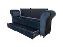 Ver imagem 1 de RECAMIER PUFF BAÚ SAPATEIRA COM BRAÇOS E GAVETA 1,38 CM PARA CAMA BOX PADRÃO - PRETO
