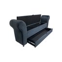 Ver imagem 7 de RECAMIER PUFF BAÚ SAPATEIRA COM BRAÇOS E GAVETA 1,38 CM PARA CAMA BOX PADRÃO - PRETO