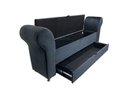 Ver imagem 7 de RECAMIER PUFF BAÚ SAPATEIRA COM BRAÇOS E GAVETA 1,38 CM PARA CAMA BOX PADRÃO - PRETO