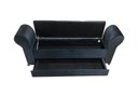 Ver imagem 4 de RECAMIER PUFF BAÚ SAPATEIRA COM BRAÇOS E GAVETA 1,38 CM PARA CAMA BOX PADRÃO - PRETO