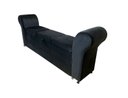 Ver imagem 3 de RECAMIER PUFF BAÚ SAPATEIRA COM BRAÇOS E GAVETA 1,38 CM PARA CAMA BOX PADRÃO - PRETO