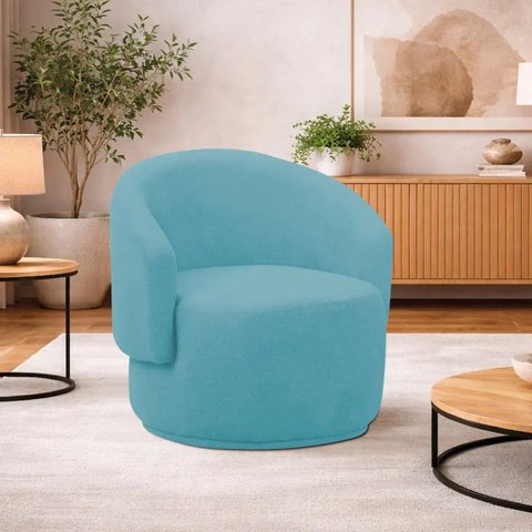 Poltrona Decorativa Sala de Estar Recepção Jasmine Suede