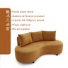 Sofa Orgânico Curvo Feijão 195cm Boucle Terracota Venus Estofama - 5