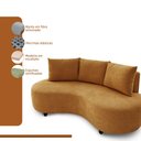 Ver imagem 4 de Sofa Orgânico Curvo Feijão 195cm Boucle Terracota Venus Estofama