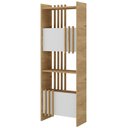 Ver imagem 7 de Estante para Escritório Home Office Multiuso 2 Portas Sheld A02 Olmo Branco - Lyam Decor