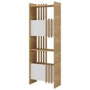 Ver imagem 1 de Estante para Escritório Home Office Multiuso 2 Portas Sheld A02 Olmo Branco - Lyam Decor